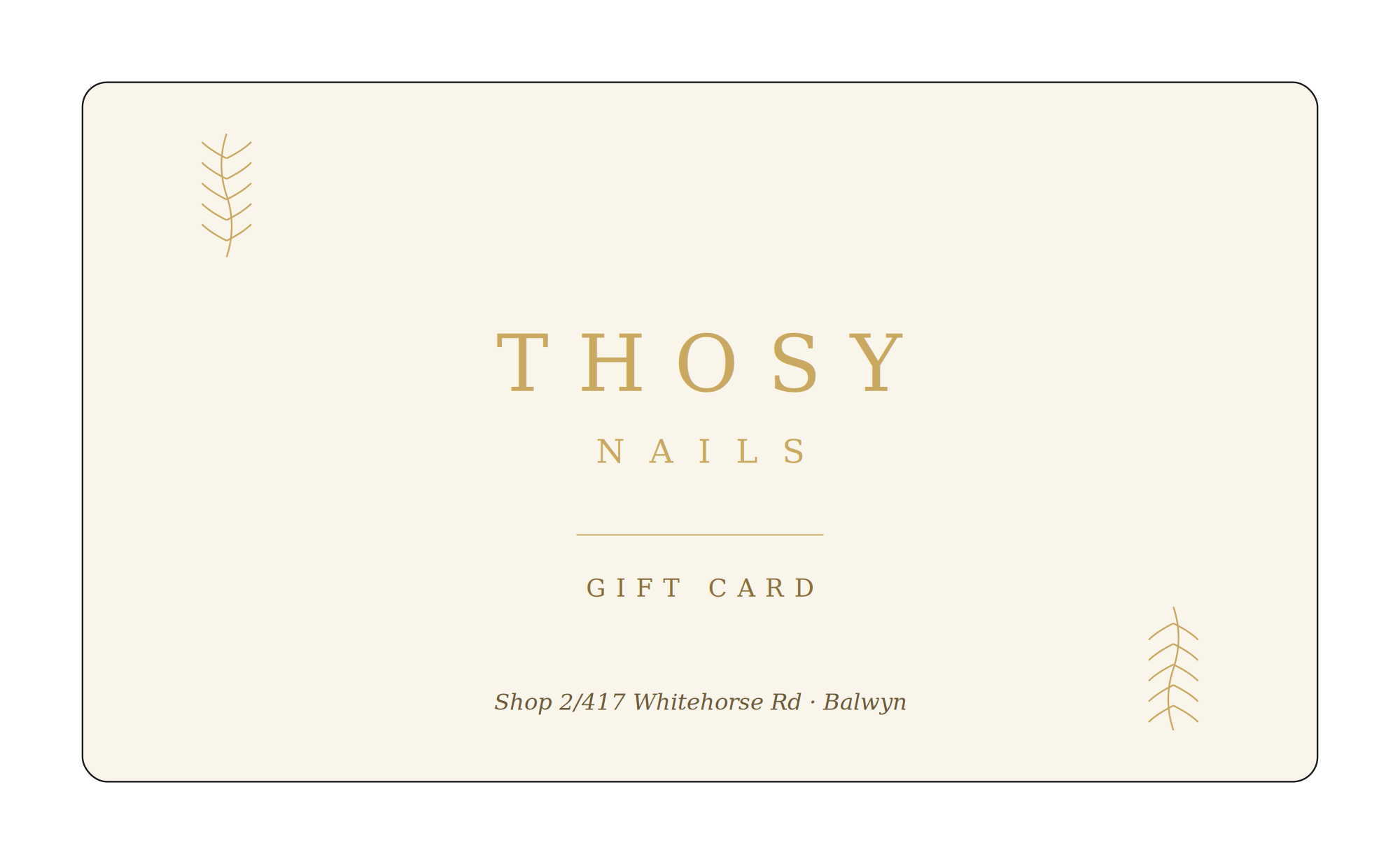 Thosy Nails Gift Card